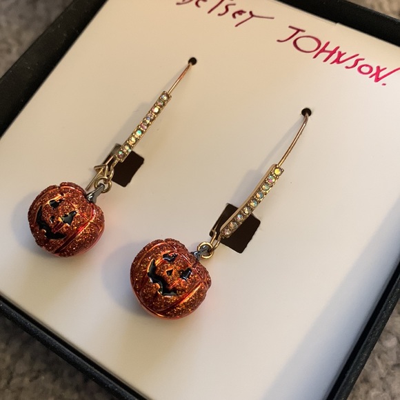 Betsey Johnson Jack-o-Lantern Long Drop Earrings 🎃 - Picture 4 of 11